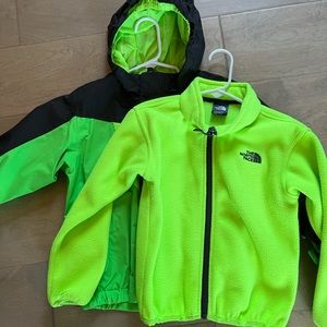 Kids Northface jacket-shell and inner fleece-can be worn separate